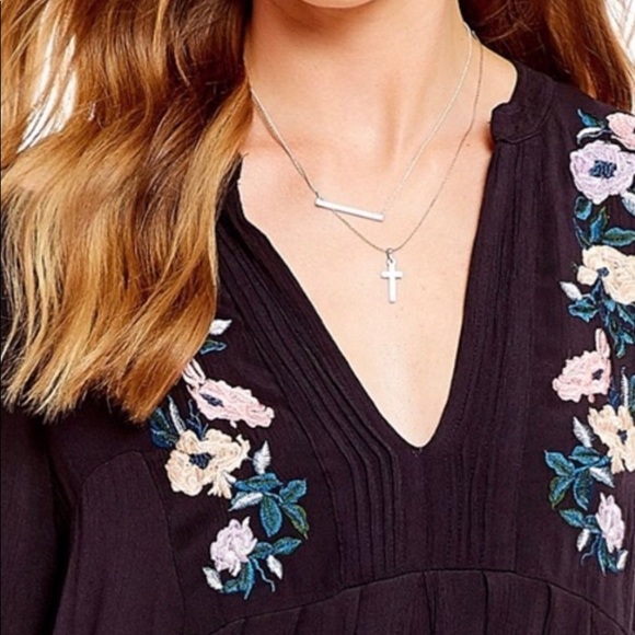 🦋NWT Free People Mia Gauze Embroidered Mini Dress - Picture 5 of 8